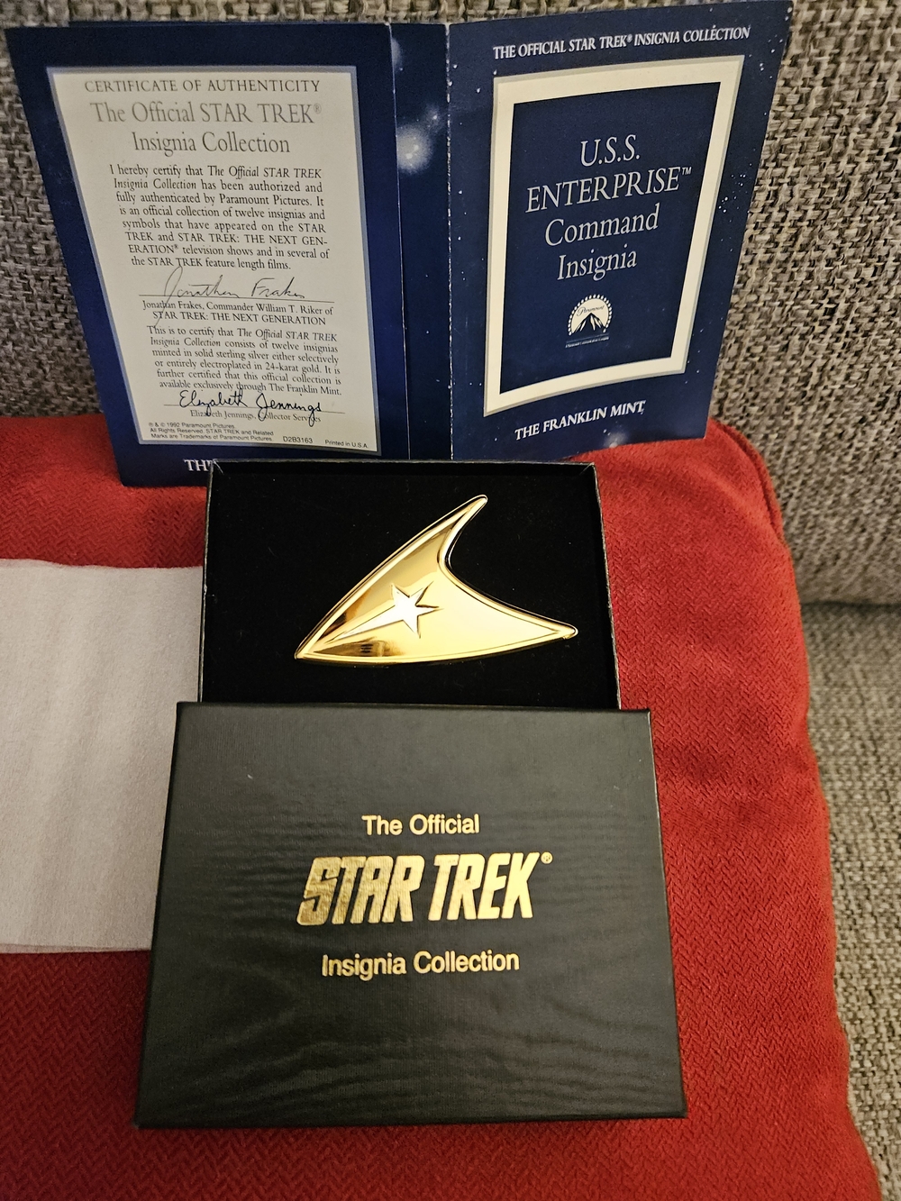 U.S.S. Enterprise Insignia Badge, 97' Newfield Cstrs & 97' Newfield Fact & Photo